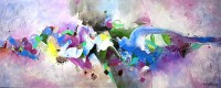 Zohaib Rind, 24 x 60 Inch, Acrylic on Canvas, Abstract Painting, AC-ZR-305
